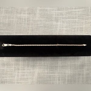 Sterling Silver Rope Bracelet 7”